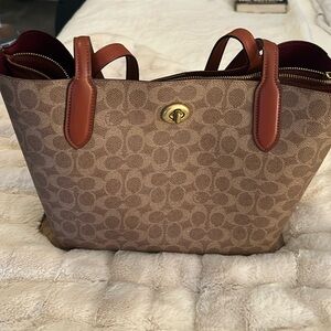 Coach purse. Signature “C” brown leather